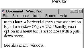 menu bar